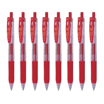 제브라 사라사 클립볼펜 0.7mm 레드 JJB15-R 중성펜, JJB15-R 0.7mm 레드, 8개