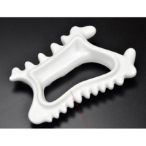 럭스비 3D탄력 강화 도자기 세라믹 괄사 마사지기 화이트