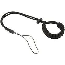 kimiss 손 손목 스트랩 매는 밧줄 카메라 손목 스트랩 paracord 팔찌 조정 가능한 핸드 짠 다이빙 손목 스트랩 휴대 전화 액션 카메라 시리즈 (검은색), 검은색