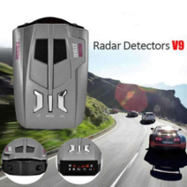 V9 차량용 음성경보기 과속 레이더 탐지기 속도측정기, 영어버전