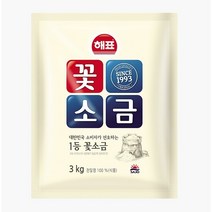 해표 꽃소금 3kg 천일염 신안소금, 3개