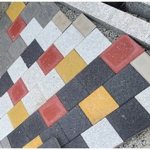 [125장] 인조화강스톤 보도블럭 벽돌 벽돌블럭 바닥벽돌 정원 디딤돌 디딤석 정원돌 조경돌 옥상 테라스 가든 원예 With보도블럭, [차도용 두께 80mm] [100장] 그레이, 125개