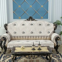 빈티지 앤틱 쇼파 커버 소파 천갈이 패드 커버링 장미 꽃무늬 소파패드