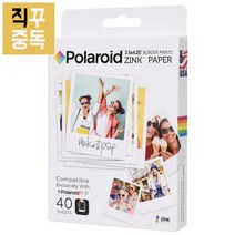 폴라로이드 팝 스티커 인화지 3.5x4.25 40매, 단품