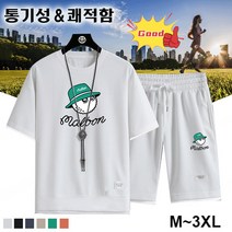 캐주얼 스타일 골프 하프 체크 남성 반팔 티셔츠 운동복 세트