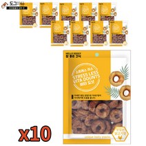 강아지 개껌 간식 스트레스리스, 10팩, 닭고기 비타도넛