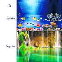 물멍 큐브 어항 하단섬프어항 자동청소어항수족관 배경 물고기 탱크 그림 HD 3D 스테레오 벽지 조경 장식, 05 Section D_02 30x50