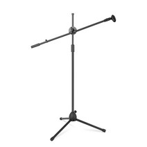 유연한 무대 마이크 스탠드 삼각대 플로어 라디오 최대 190cm 블랙 방송 스튜디오, 01 One Kit