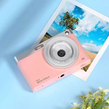 여자 고화질 입문 급학생 포켓 디지털 귀여운 DSLR카메라, T03-핑크색 스크럽 5000w 화소, C02-세트 2