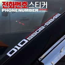 [차랑] 자동차 전화번호스티커 주차번호스티커 차량 익스테리어 튜닝 랩핑 필름, 일반-B타입-50x5xm(대)