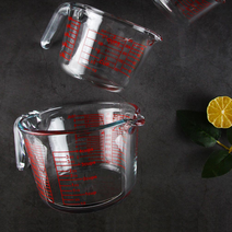 생활홀릭 내열 강화 유리 계량컵 250ml 500ml 1000ml 주방 베이킹 다용도 계량컵