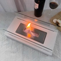 가정용 벽난로 불멍 램프 조명 화로대 감성 휴대용 미니화로 인테리어 알코올, 화이트