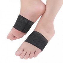 탄력 평발 발바닥 아치 발 보호대 밴드, 블랙(L-XL)
