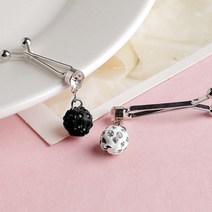 드롭 미러볼 큐빅 히잡 고정 클립 4개 세트 F067S