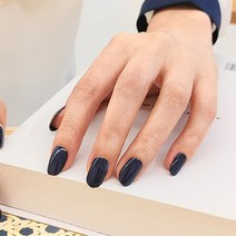 엘씨아 붙이는 네일컬러 16팁 네일스티커 솔리드 펄 글리터 단색, 032 네이비 블랙