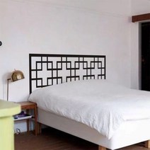 침대헤드보드 현대 헤드 보드 벽 데칼 마스터 커플 침실 비닐 아트 이동식 장식 디어 4 크기, 58x152cm, 하얀색