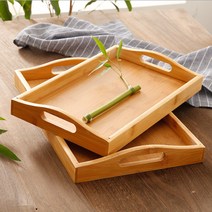 대나무 원목쟁반 우드 나무 카페 손잡이 트레이 쟁반, 1-우드트레이-소, 쿠팡 본상품선택