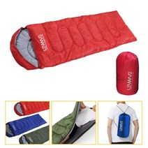 800g 전용백포함 초경량 3계절 난방비 절약 캠핑 이불형 침낭, 레드