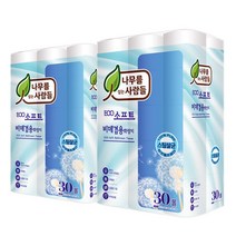 [나무를 심는 사람들]에코 소프트 60롤30롤X2/스팀살균 천연펄프화장지 /화장지/비데화장지/두루마리/롤휴지/티슈/점보롤 화장지, 나무를심는사람들 에코소프트 3