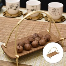 반달트레이 자개쟁반 투명 가죽 플로팅 트레이 대나무 스낵 가정용 장식 식품 크리 에이 티브 애프터눈 티 대나무 휴대용 티 타월