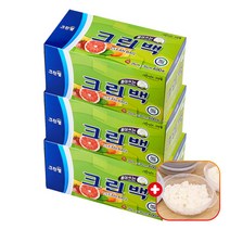 크린랩 크린랲 크린백 비닐 봉투 3개+가쯔용기 1개 세트 - 위생 봉지 일회용품 롤팩 롤백 음식물/위생/포장/마트/휴대용/친환경/손잡이/컴팩트, 3개+가쯔, 06.크린백 25x35cm(중) 400매
