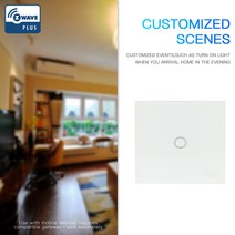 스마트홈 홈네트워크 NEO COOLCAM-Z-wave plus 1CH EU 벽 조명 스위치 홈 오토메이션 ZWave 무선 스마트 원, 한개옵션0