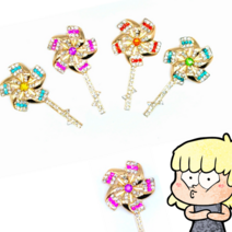 (구뜨샵) 바람개비 큐빅마크(4종)볼마크 골프마크, 그린