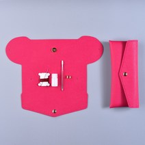 레더키트 가죽공예diy키트 사피아노 필통만들기, 핑크
