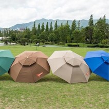 2중 대형 팔각 파라솔 2.7m(삼각대미포함) 매장 정원 행사 카페, 파라솔2.7M_브라운