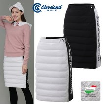 [클리브랜드골프] 헝가리구스 튜브퀼팅 여성 롱길이감 다운 랩스커트골프치마골프웨어_CGKWSK1756BK