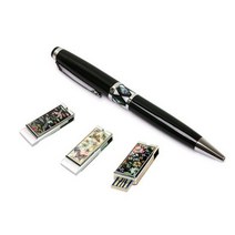 박씨상방 2종나전볼펜+나전스윙USB 16GB/어학연수홈스테이외국, 플라워