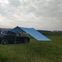 오토캠핑장 자동릴선 릴선자동 오토릴선 러그박스 car tent shade camping side car Roof top tent awning 방수 uv 휴대용 캠핑 텐트 자동차, 푸른, 440x200cm