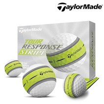 브릿지스톤 [테일러메이드코리아정품]투어 리스폰스 스트라이프 우레탄 골프공, 스트라이프_화이트