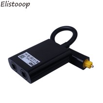 광학 분배기 광섬유 변환기 스플리터 elistooop 디지털 오디오 케이블 어댑터 2 way spdif toslink 1 in to 2 out 허브, 검은색, 0.5m