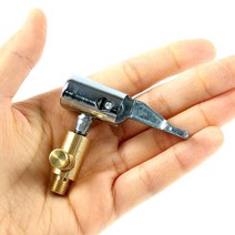 잠금 에어 펌프 주입기 1P 고정 에어척 커넥터 90도 자전거 타이어 공기 주입 휴대 수축 밸브 공기압 조절, 단품