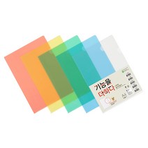 문화산업 PP 투명 클리어 홀더 L홀더 고투명 10개입/F492-7, 반투명-백색, 개
