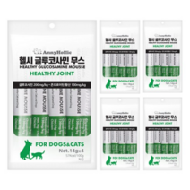 애니홀릭 헬시 글루코사민 무스 건강보조제 14g x 4p, 치킨 + 연어 혼합맛 x 5개, 5개