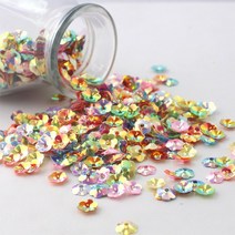 [150g] 장미꽃 스팽글 - 입체꽃 슬라임 꽃 컬러 꽃컬러슬라임 DIY 비즈공예재료 파스텔 슬라임만들기 네일아트큐빅 꽃모양 파츠 데코덴 네일아트재료