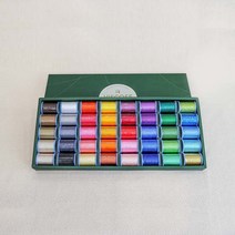 비스코스 레이온사 40색 set 미싱 자수사 40색 SET 소잉팩토리 가정용 자수재봉기 자수실 세트