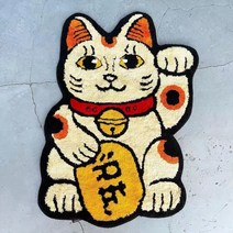 만화 행운의 고양이 미끄럼 방지 홈 카펫 고양이 느낌 바닥 매트 크리에이티브 특수 모양의 룸 레이아웃 물세척카페트타일, [01] 40 60cm cashmere, 01 1