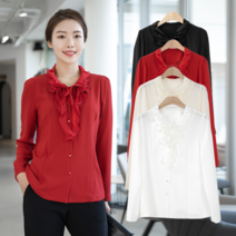 모슬린 여성 엄마옷 프릴 레이온블라우스 FBL112247 마담/미시옷/중년여성의류/빅사이즈/40대/50대/60대여성옷