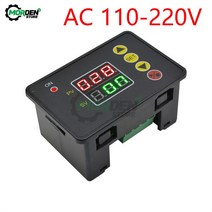 스탑 워치 공부 타이머 주방 다이얼 DC 12V 24V AC 110V 220V 프로그래밍 가능 디지털 시간 지연 스위치 릴, [03] AC 110-220V, 03 AC 110-220V