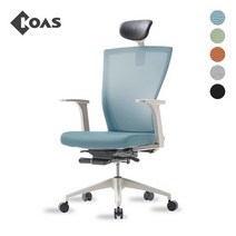 [코아스]브리오 화이트 메쉬의자 헤드포함 블루 OSCH1110HFF, 블랙