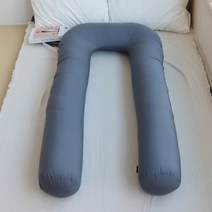 편안한 옆으로 안고 자는 U자 임산부 바디필로우 쿠션 베개 핫굿, 스타블루/타일블루
