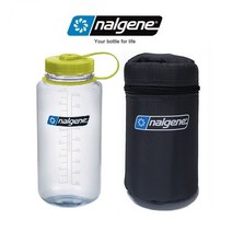 [Weshop] [Nalgene] 날진 물통 케이스 세트 (날진 트라이탄 루프통 1리터 1개 + 보온보냉케이스 1리터용 1개), 물병 클리어 색상 +케이스 BLACK