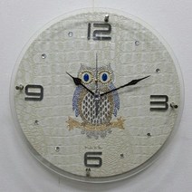 MAW358579 엔틱시계 거실시계 일산소품 김포소품 부엉이 가죽 벽시계 인테리어시계 서울소품 벽시계 레드/브러운, 영도매 브러운