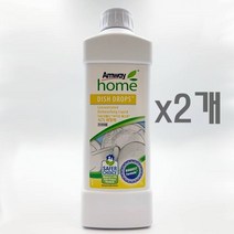 암웨이 디쉬 드랍스 바이오퀘스트 농축 식기 세정제, 1L, 2개