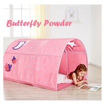 벙커 아기 어린이 인디언 침대 동굴 터널 DIY 텐트, 버터플라이파우더