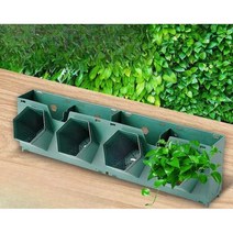 플랜트월 벽걸이 화분 수직 벽화분 건물 정원 조경, 52x14.5x6.5cm