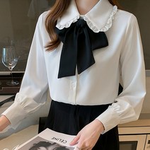 리본 쉬폰블라우스 프릴 카라 화이트 셔링 시폰 지금헤어지는중입니다 11회 송혜교 스타일